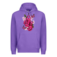 Purple Cancer Boxing Gloves with Ribbon Premium Hoodie - texasbilliewilder