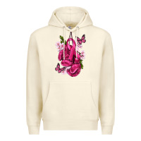Sandshell Cancer Boxing Gloves with Ribbon Premium Hoodie - texasbilliewilder