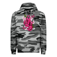Slate Camo Cancer Boxing Gloves with Ribbon Premium Hoodie - texasbilliewilder
