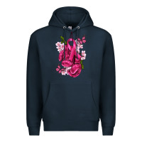 Navy Cancer Boxing Gloves with Ribbon Premium Hoodie - texasbilliewilder