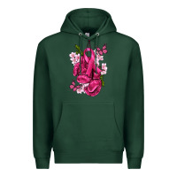Sports Green Cancer Boxing Gloves with Ribbon Premium Hoodie - texasbilliewilder