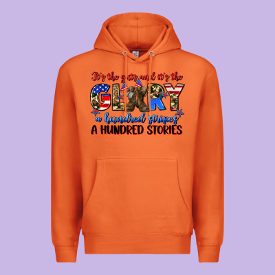 It's The Guts And It's The Glory A Hundred Stripes Premium Hoodie Designed By Zillion Design Studio