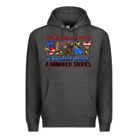 Charcoal Heather it's the guts and it's the glory a hundred stripes Premium Hoodie - Zillion Design Studio