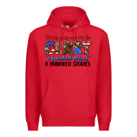 Red it's the guts and it's the glory a hundred stripes Premium Hoodie - Zillion Design Studio