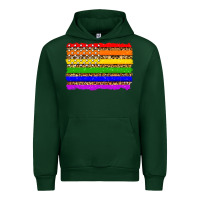 Forest Green lgbtq and usa flag Urban Hoodie - Zillion Design Studio
