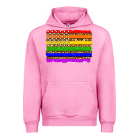 Fuchsia Pink lgbtq and usa flag Urban Hoodie - Zillion Design Studio