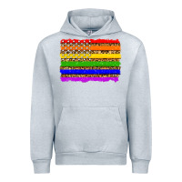 Heather Grey lgbtq and usa flag Urban Hoodie - Zillion Design Studio