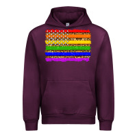 Mauve Wine lgbtq and usa flag Urban Hoodie - Zillion Design Studio