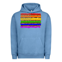 Pigment Pebble Blue lgbtq and usa flag Urban Hoodie - Zillion Design Studio