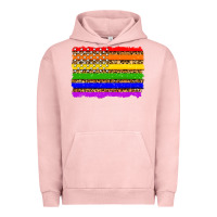 Pigment Salmon lgbtq and usa flag Urban Hoodie - Zillion Design Studio