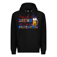 Black i'm not drunk i'm patriotic zillion Premium Hoodie - Zillion Design Studio