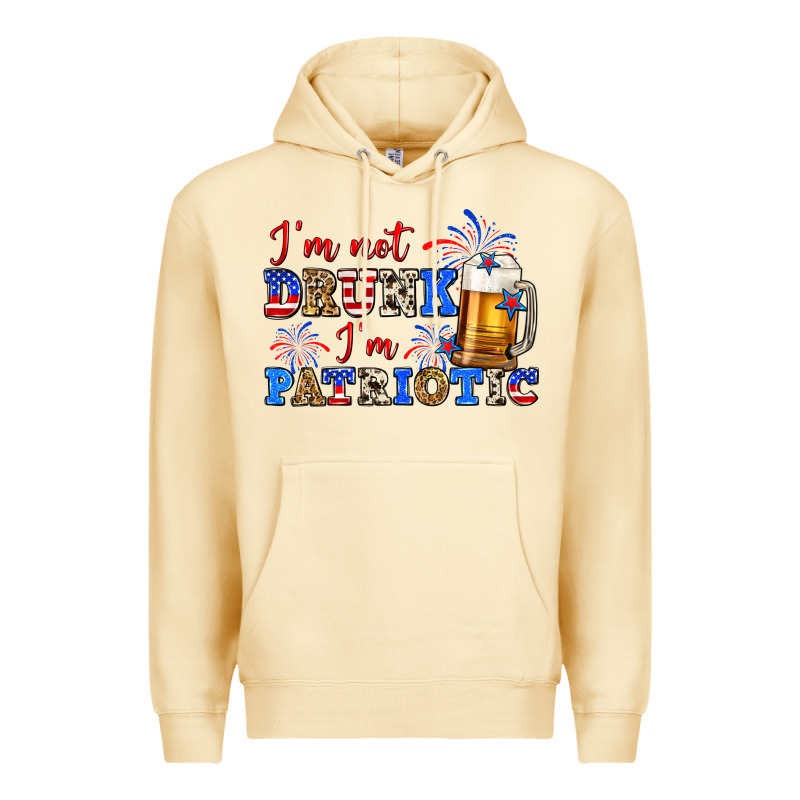 I'm Not Drunk I'm Patriotic Zillion Premium Hoodie by Zillion Design Studio | Teevron