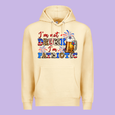 I'm Not Drunk I'm Patriotic Zillion Premium Hoodie Designed By Zillion Design Studio
