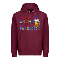 Burgundy i'm not drunk i'm patriotic zillion Premium Hoodie - Zillion Design Studio