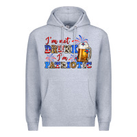 Heather Grey i'm not drunk i'm patriotic zillion Premium Hoodie - Zillion Design Studio