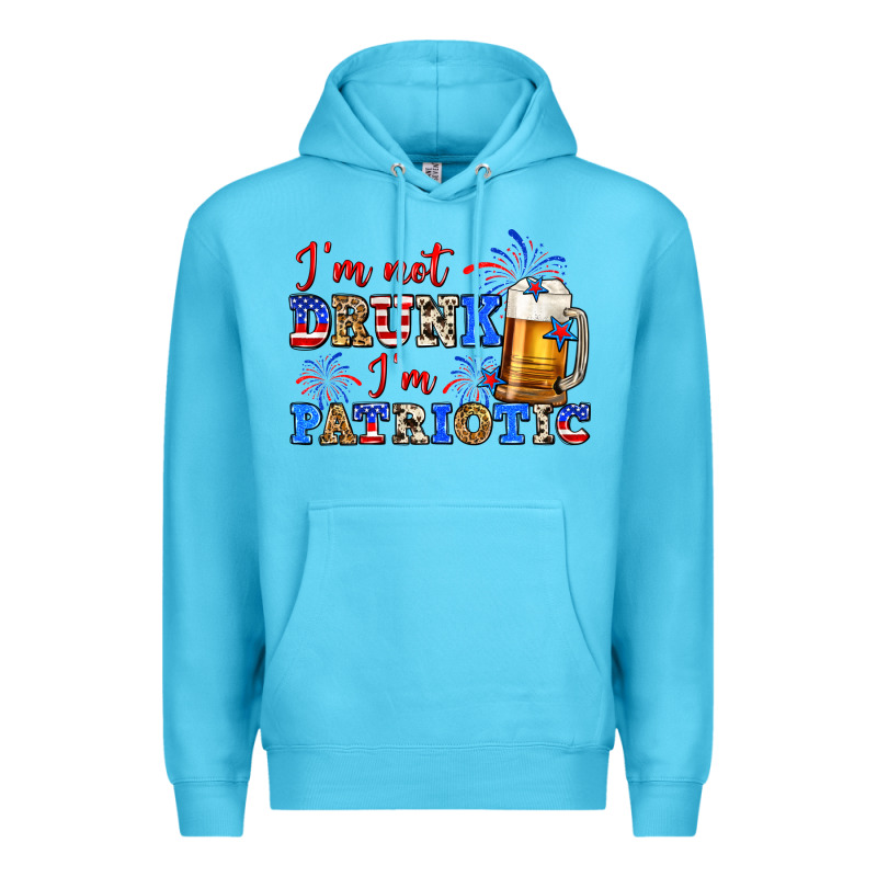 I'm Not Drunk I'm Patriotic Zillion Premium Hoodie by Zillion Design Studio | Teevron
