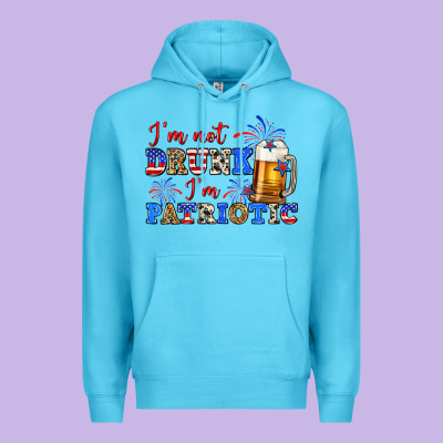 I'm Not Drunk I'm Patriotic Zillion Premium Hoodie Designed By Zillion Design Studio