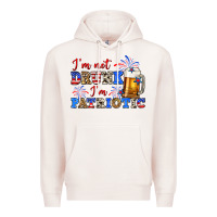 Pale Pink i'm not drunk i'm patriotic zillion Premium Hoodie - Zillion Design Studio
