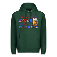 Sports Green i'm not drunk i'm patriotic zillion Premium Hoodie - Zillion Design Studio