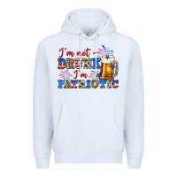 White i'm not drunk i'm patriotic zillion Premium Hoodie - Zillion Design Studio