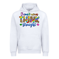 White i can't even think straight Urban Hoodie - Zillion Design Studio