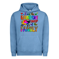 Pigment Pebble Blue i am the rainbow sheep of the family Urban Hoodie - Zillion Design Studio