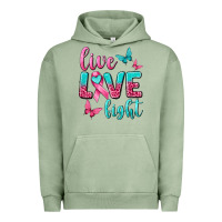 Pigment Oil Green Live Love Fight Breast Cancer Urban Hoodie - texasbilliewilder