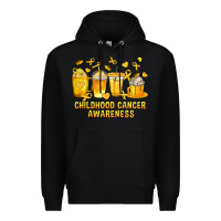 Black Childhood Cancer Awareness Coffee Cups Premium Hoodie - texasbilliewilder