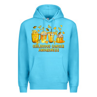 Ocean Blue Childhood Cancer Awareness Coffee Cups Premium Hoodie - texasbilliewilder