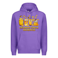 Purple Childhood Cancer Awareness Coffee Cups Premium Hoodie - texasbilliewilder
