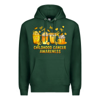 Sports Green Childhood Cancer Awareness Coffee Cups Premium Hoodie - texasbilliewilder