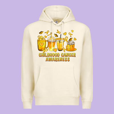 Childhood Cancer Awareness Coffee Cups Premium Hoodie Designed By Texasbilliewilder