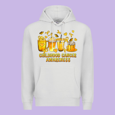 Childhood Cancer Awareness Coffee Cups Premium Hoodie Designed By Texasbilliewilder
