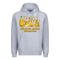 Heather Grey Childhood Cancer Awareness Coffee Cups Premium Hoodie - texasbilliewilder