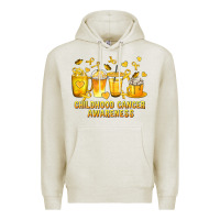 Oatmeal Heather Childhood Cancer Awareness Coffee Cups Premium Hoodie - texasbilliewilder