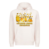 Pale Pink Childhood Cancer Awareness Coffee Cups Premium Hoodie - texasbilliewilder