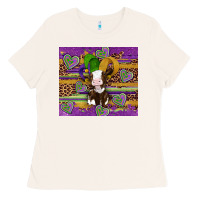 Bone mardi gras cow Ladies Tee - Artiststas