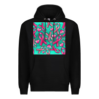 Black Cancer Ribbon with Heart Premium Hoodie - texasbilliewilder