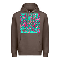Coffee Cancer Ribbon with Heart Premium Hoodie - texasbilliewilder