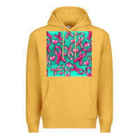 Mustard Cancer Ribbon with Heart Premium Hoodie - texasbilliewilder