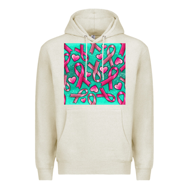Cancer Ribbon With Heart Premium Hoodie by texasbilliewilder | Teevron