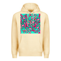 Pina Colada Cancer Ribbon with Heart Premium Hoodie - texasbilliewilder