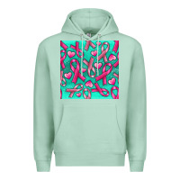 Seafoam Cancer Ribbon with Heart Premium Hoodie - texasbilliewilder