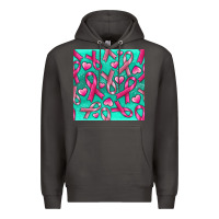 Smoke Cancer Ribbon with Heart Premium Hoodie - texasbilliewilder