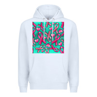 White Cancer Ribbon with Heart Premium Hoodie - texasbilliewilder