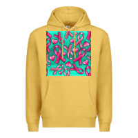 Antique Gold Cancer Ribbon with Heart Premium Hoodie - texasbilliewilder
