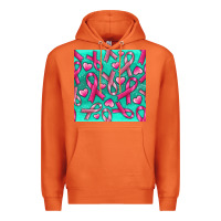 Carrot Cancer Ribbon with Heart Premium Hoodie - texasbilliewilder