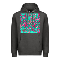Charcoal Heather Cancer Ribbon with Heart Premium Hoodie - texasbilliewilder