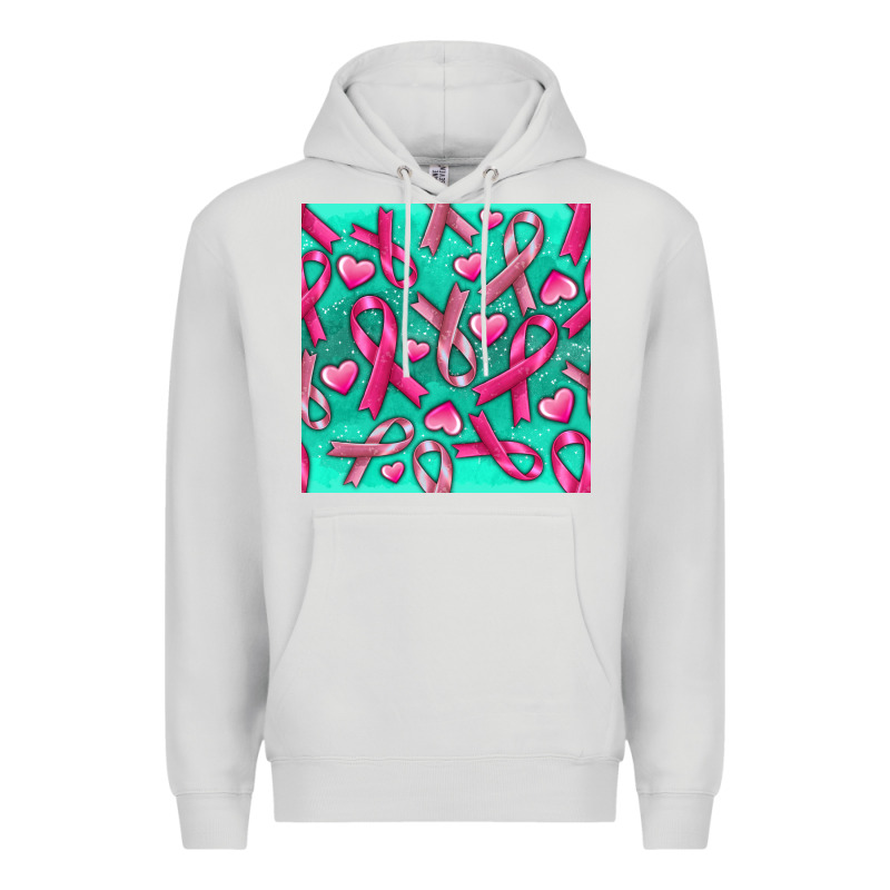 Cancer Ribbon With Heart Premium Hoodie by texasbilliewilder | Teevron