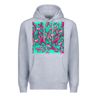 Heather Grey Cancer Ribbon with Heart Premium Hoodie - texasbilliewilder